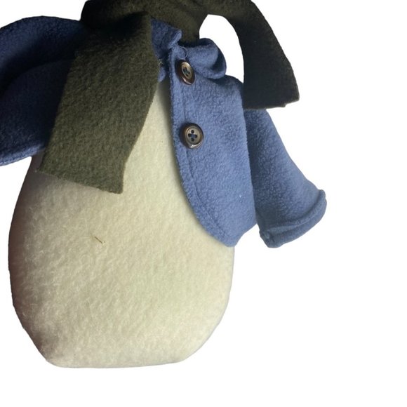 Snowman Hat Blue Coat Scarf Soft Plush Stuffed Toy 12" tall - Picture 3 of 3